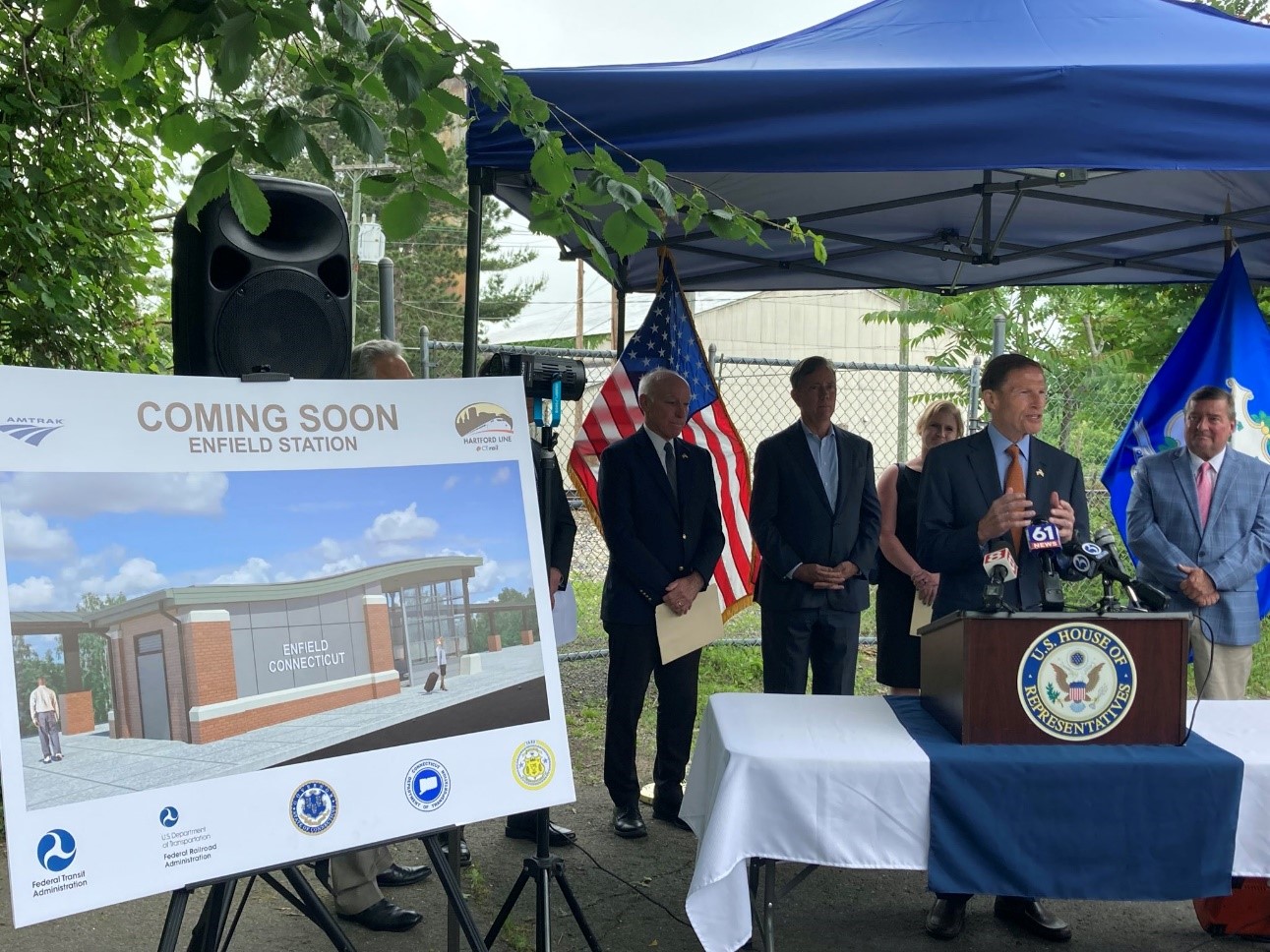 Blumenthal highlighted funding from federal grants and the Infrastructure Investment and Jobs Act that will bring major upgrades to Connecticut’s aging infrastructure. 